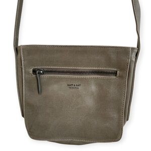 Matt & Nat Grey Vegan Crossbody With Adjustable Shoulder Strap Purse